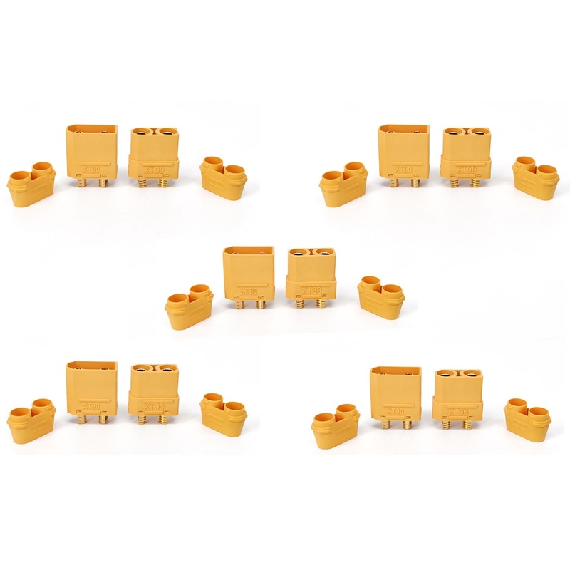 BenchCraft XT90 Connectors with Cover (5 Pairs)
