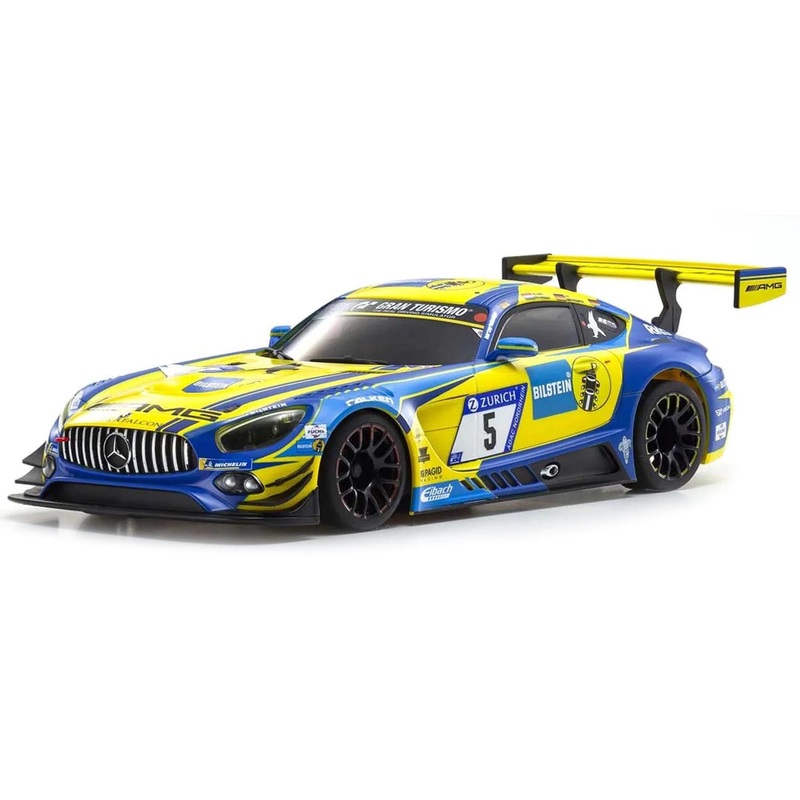 Kyosho ASC MR03W-MM Mercedes-AMG GT3 Blue/Yellow Body Only for Mini-Z