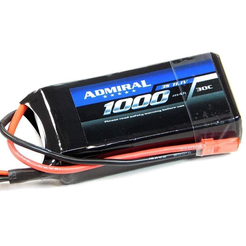 Admiral 1000mAh 3S 11.1V 30C LiPo Battery with JST Connector