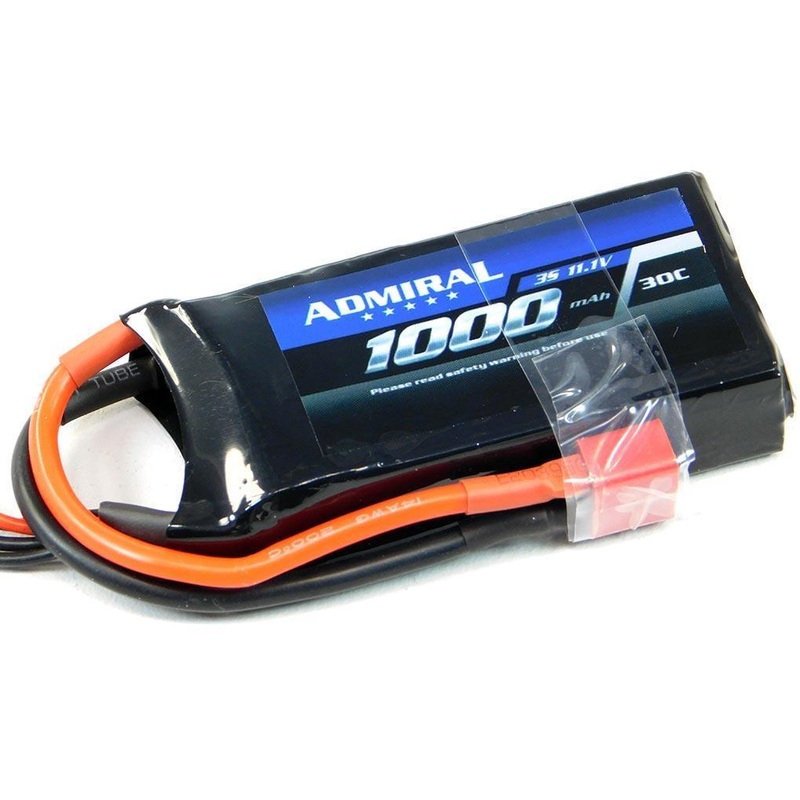 Admiral 1000mAh 3S 11.1V 30C LiPo Battery with T Connector