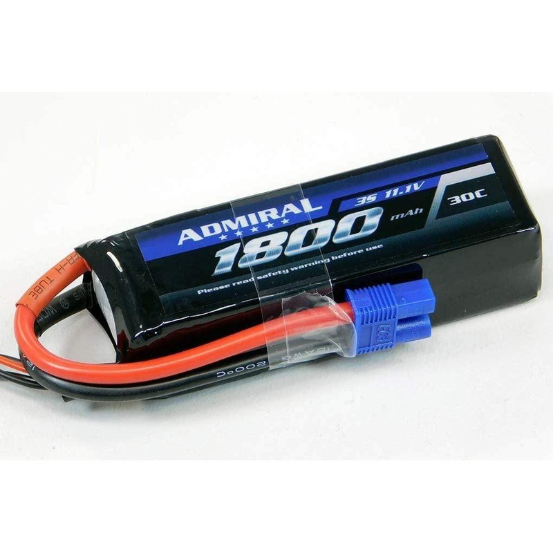 Admiral 1800mAh 3S 11.1V 30C LiPo Battery with EC3 Connector