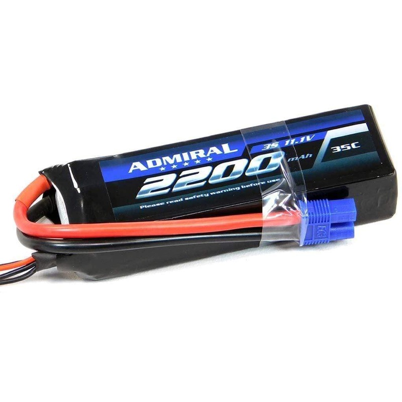 Admiral 2200mAh 3S 11.1V 35C LiPo Battery with EC3 Connector