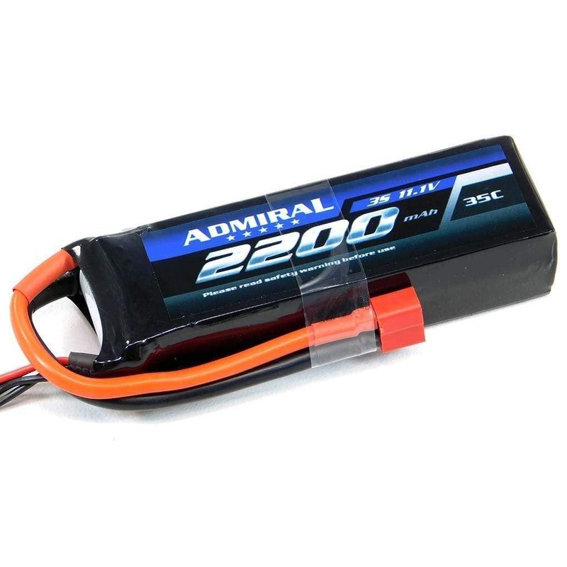 Admiral 2200mAh 3S 11.1V 35C LiPo Battery with T Connector