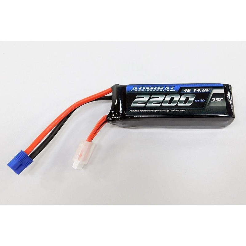 Admiral 2200mAh 4S 14.8V 35C LiPo Battery with EC3 Connector