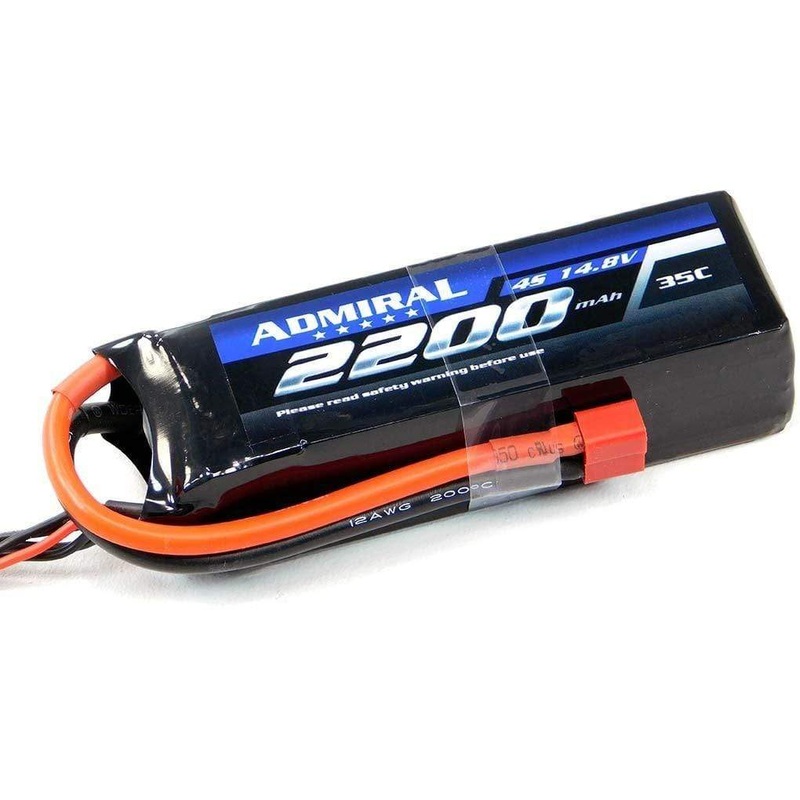 Admiral 2200mAh 4S 14.8V 35C LiPo Battery with T Connector