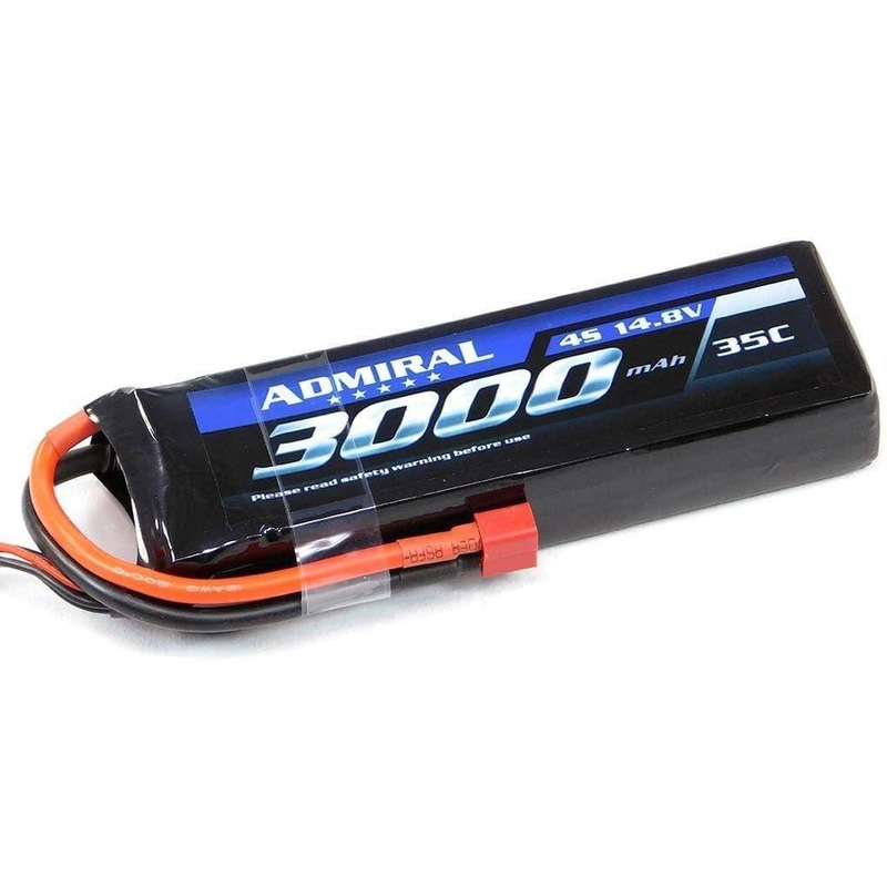 Admiral 3000mAh 4S 14.8V 35C LiPo Battery with T Connector
