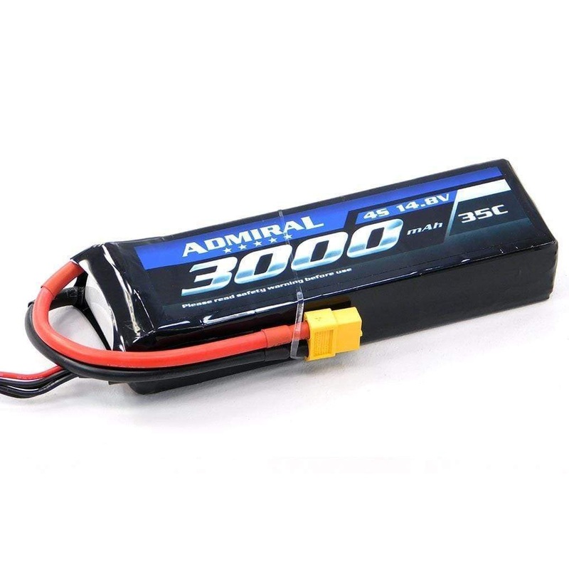 Admiral 3000mAh 4S 14.8V 35C LiPo Battery with XT60 Connector