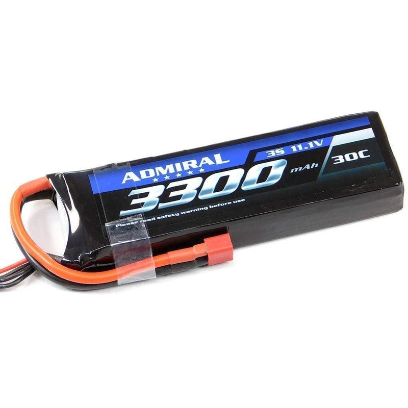 Admiral 3300mAh 3S 11.1V 30C LiPo Battery with T Connector