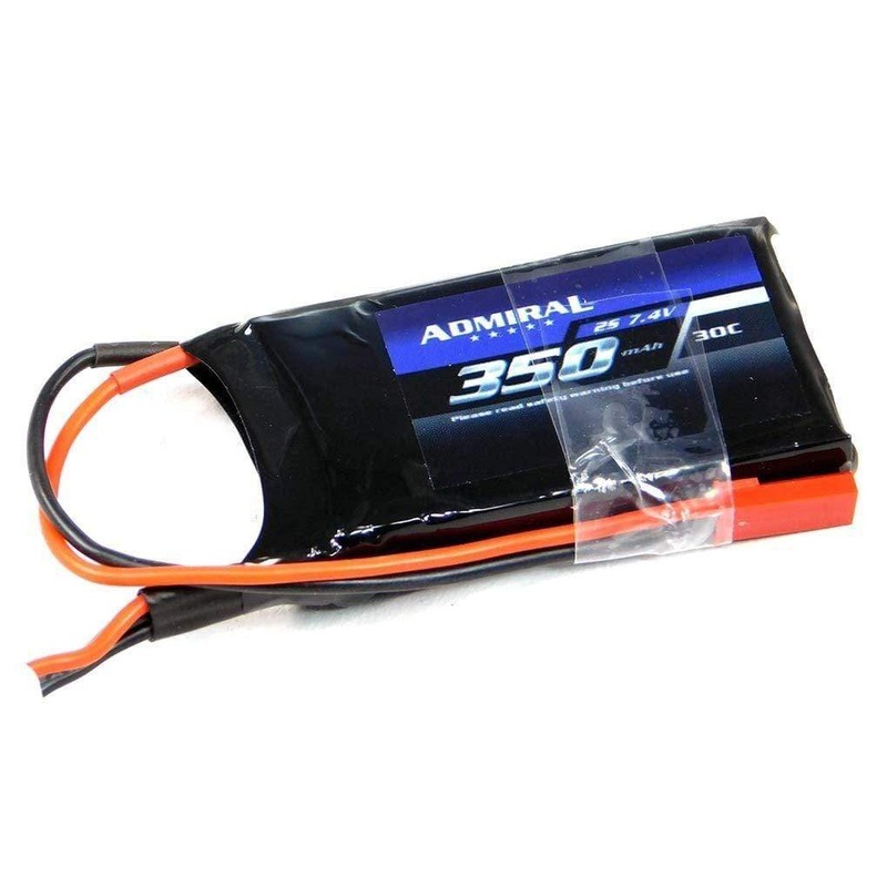 Admiral 350mAh 2S 7.4V 30C LiPo Battery with JST Connector
