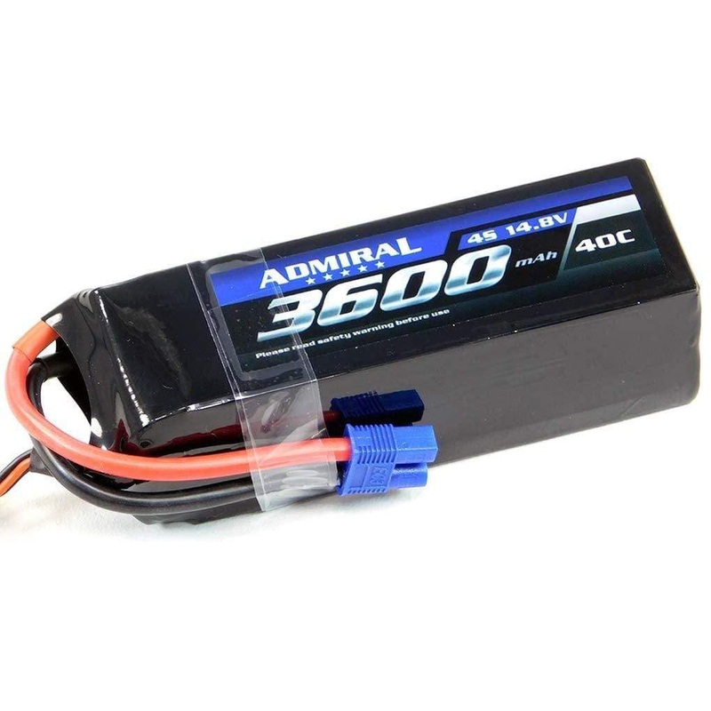 Admiral 3600mAh 4S 14.8V 40C LiPo Battery with EC3 Connector
