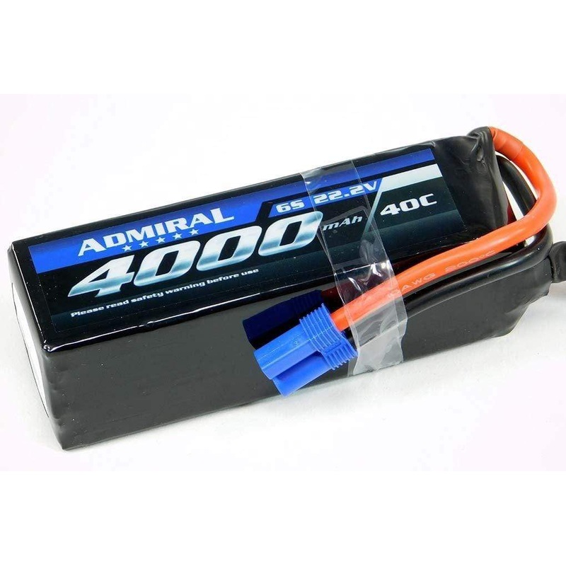 Admiral 4000mAh 6S 22.2V 40C LiPo Battery with EC5 Connector
