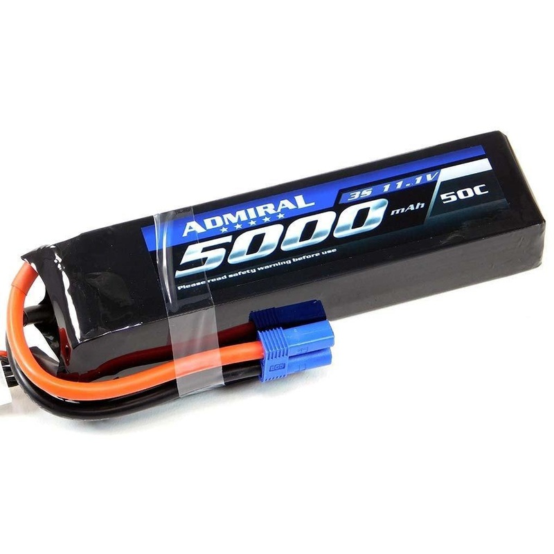 Admiral 5000mAh 3S 11.1V 50C LiPo Battery with EC5 Connector