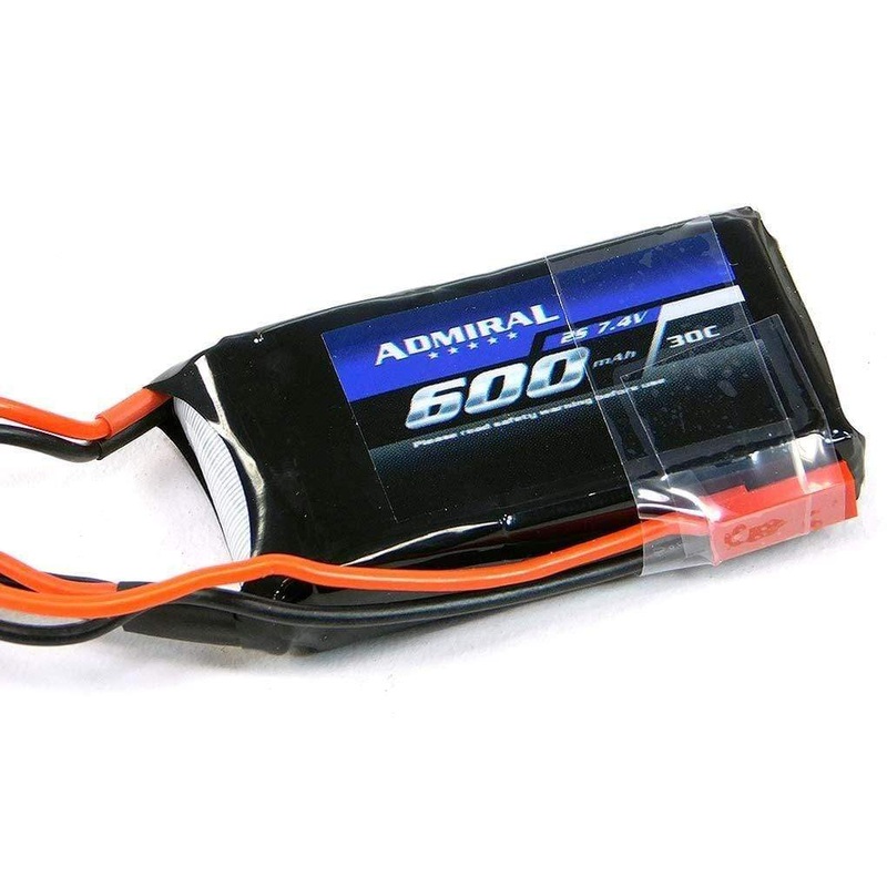 Admiral 600mAh 2S 7.4V 30C LiPo Battery with JST Connector