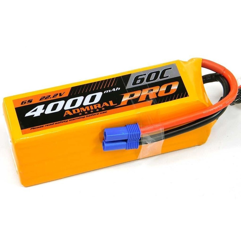 Admiral Pro 4000mAh 6S 22.2V 60C LiPo Battery with EC5 Connector