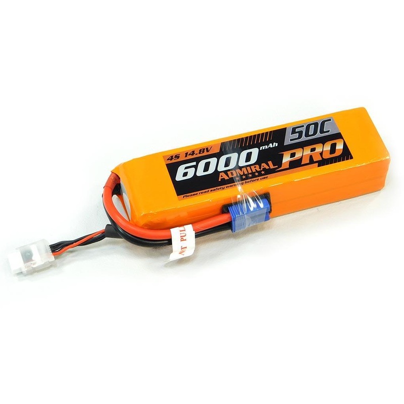 Admiral Pro 6000mAh 4S 14.8V 50C LiPo Battery with EC5 Connector