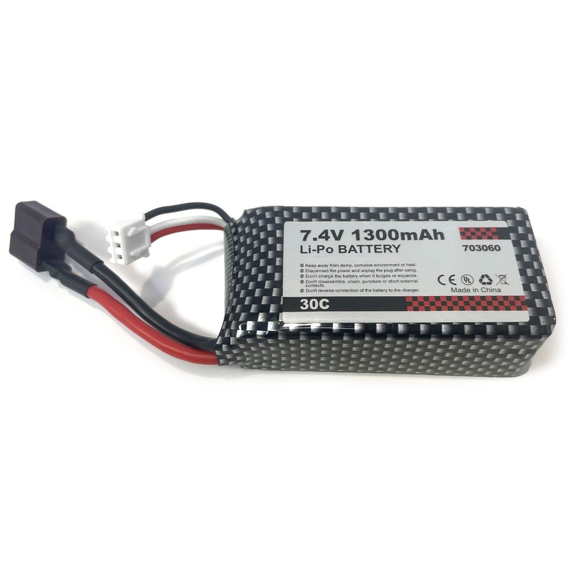 Primus 1300mAh 2S 7.4V Li-ion Battery with T Connector