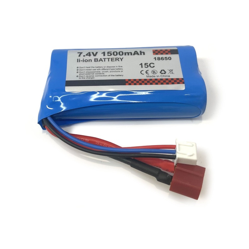 Primus 1500mAh 2S 7.4v Li-ion Battery with T Connector