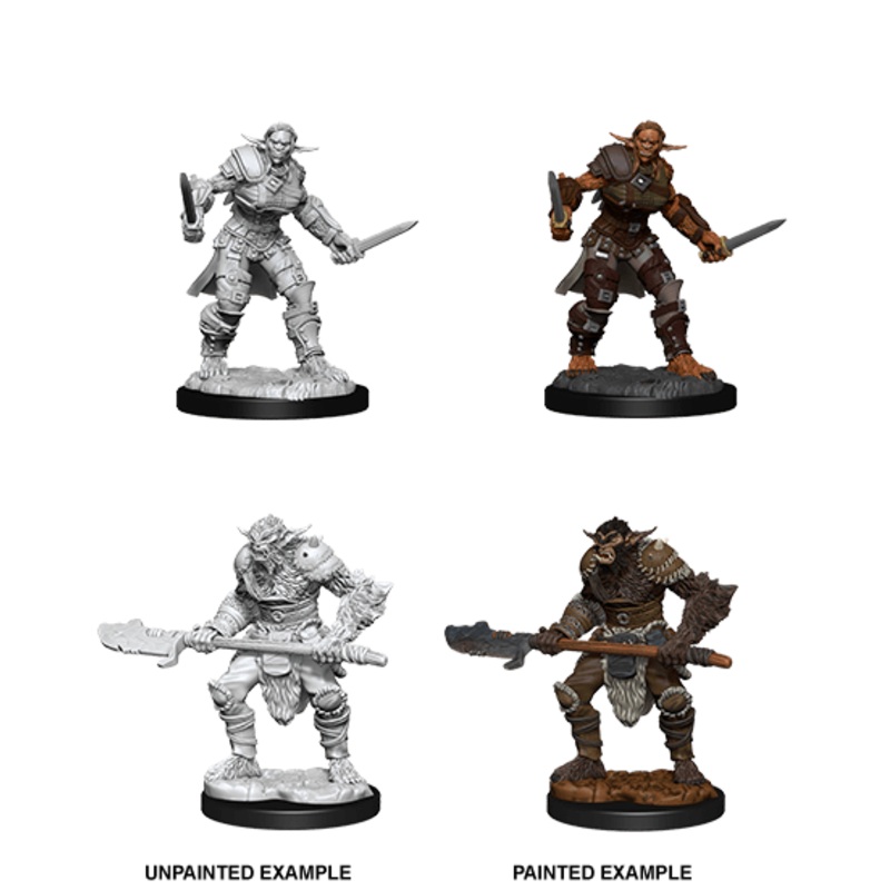 D&D Nolzur's Marvelous Miniatures: Bugbear Barbarian Male & Bugbear Rogue Female