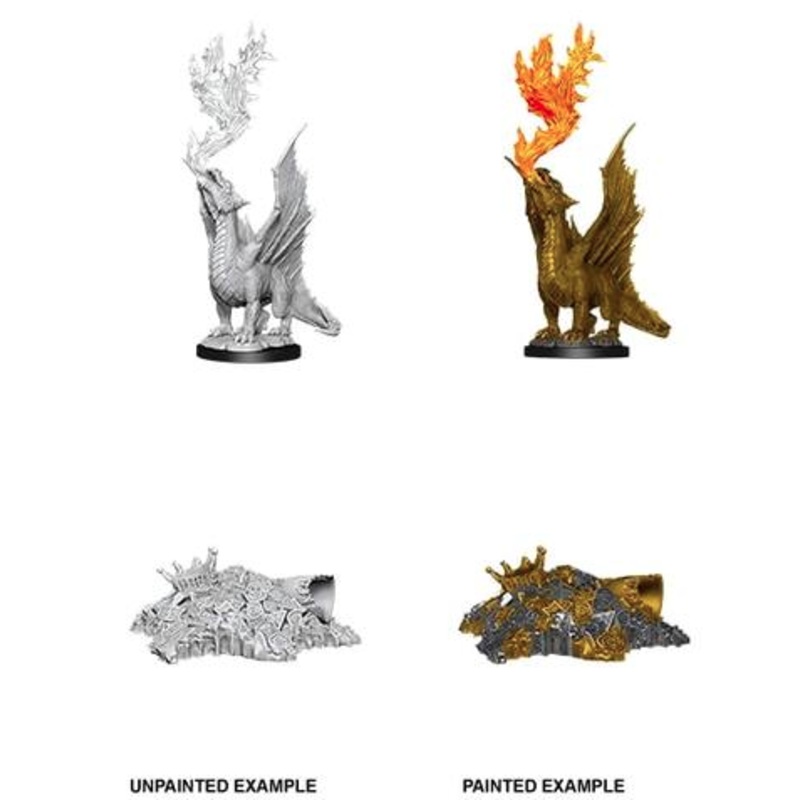 D&D Nolzur's Marvelous Miniatures: Gold Dragon Wyrmling & Small Treasure Pile
