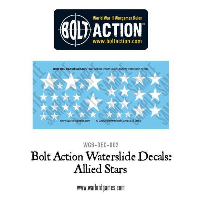 Warlord - Bolt Action Decals - Allied Stars