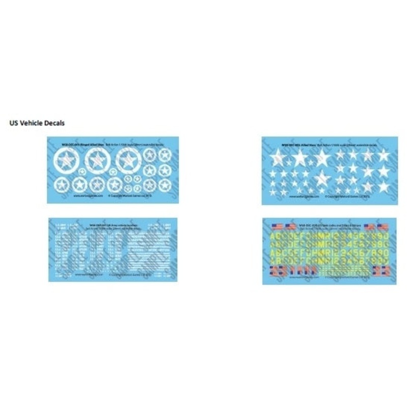 Warlord - Bolt Action Decals - US Vehicle Decals