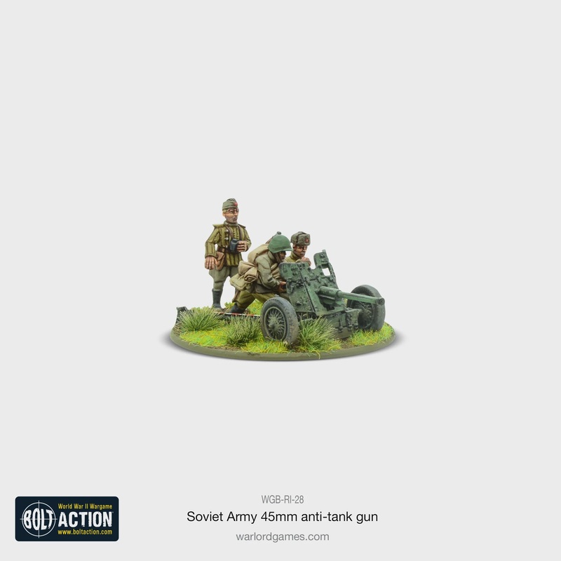 Warlord - Bolt Action  Soviet 45mm Anti Tank Gun