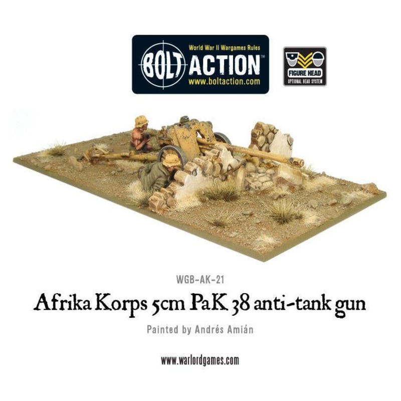 Warlord - Bolt Action  Afrika Korps 5cm PaK 38 anti-tank gun