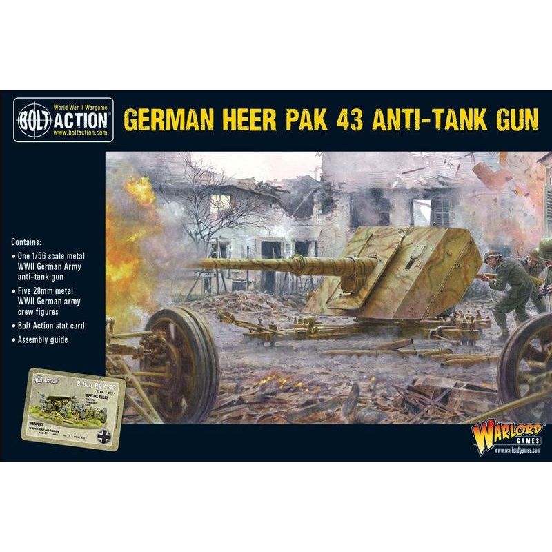 Warlord - Bolt Action  German Heer Pak 43 anti-tank gun
