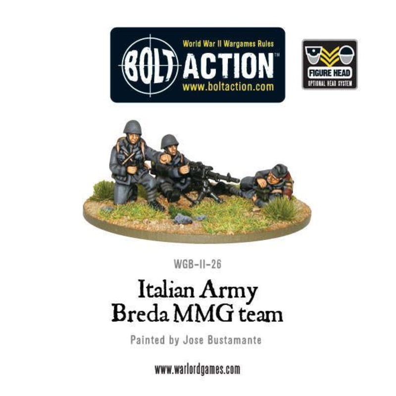 Warlord - Bolt Action  Italian Army Breda medium machine gun team