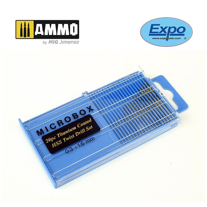 Expo - Drill Set 20 pcs HSS Tin Coated