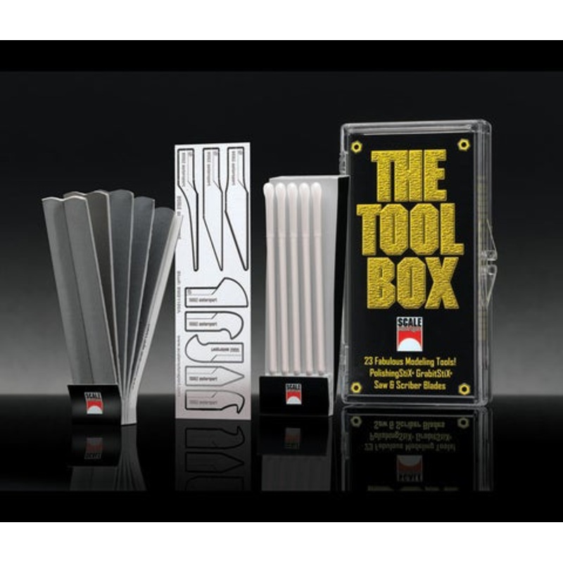 Scale Motorsport - The ToolBox 23pcs - (Grabit StiX - Polsihing StiX - Saw & Scriber Blades)