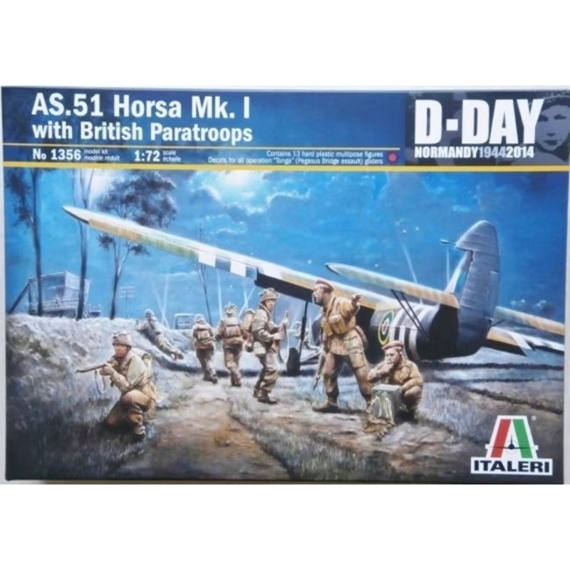 Italeri - 1/72 ASD-51 Horsa Mk.I w/British Paratroopers