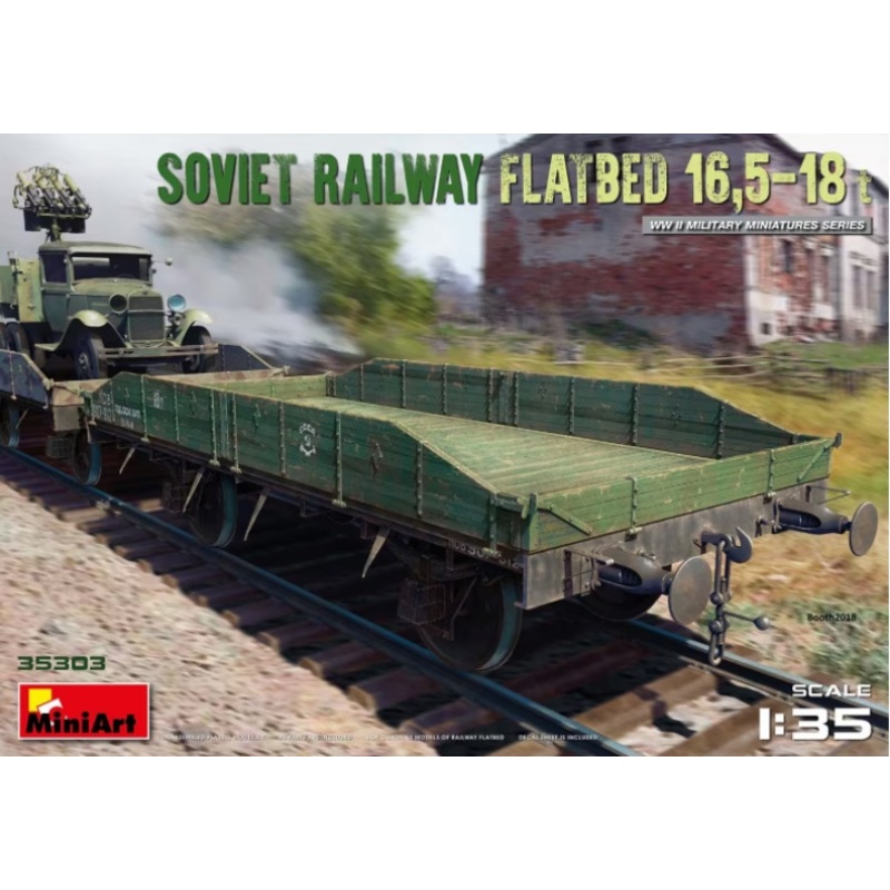 Miniart - 1/35 Soviet Railway Flatbed 16.5-18 T