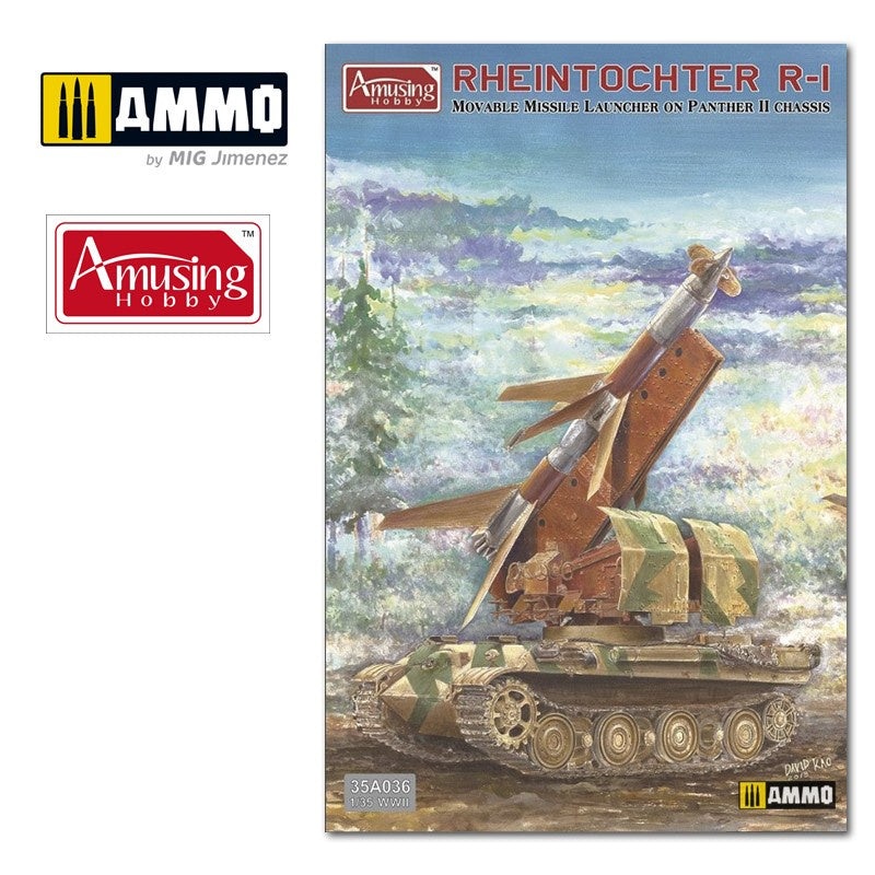 Amusing Hobby - 1/35 Rheintochter R-1 on Panther II Chassis