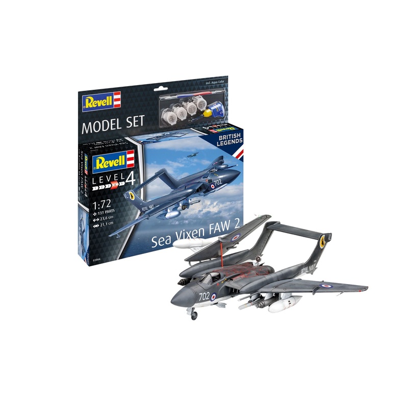 Revell - 1/72 Model Set Sea Vixen FAW 2 (Model Set Incl. Paint)