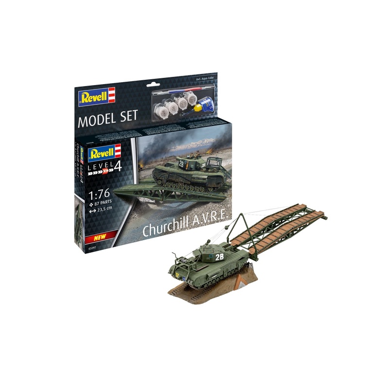 Revell - 1/76 Model Set Churchill A.V.R.E. (Model Set Incl. Paint)