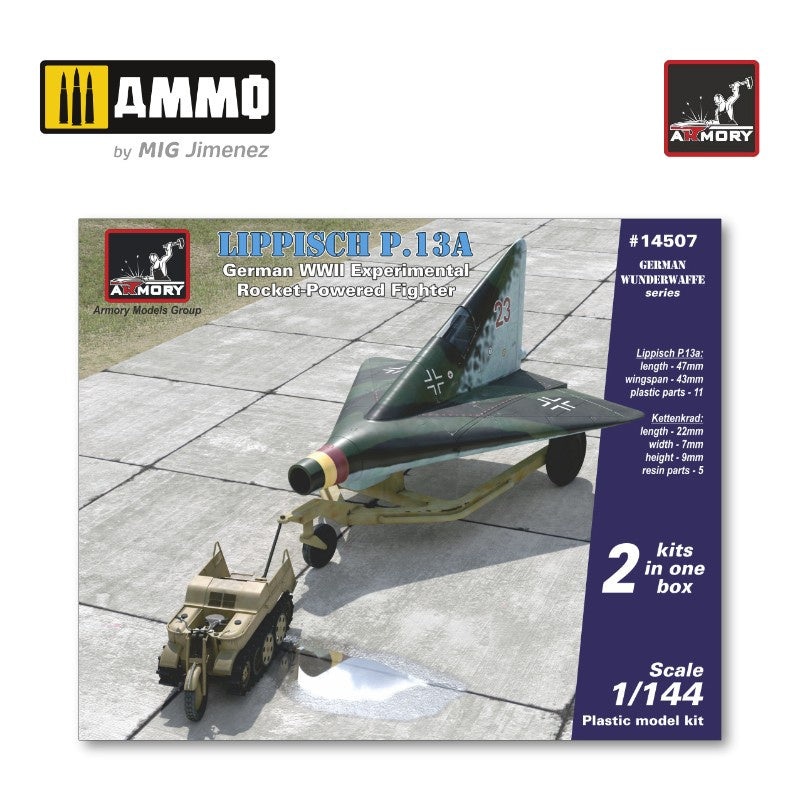 ARMORY - 1/144 Lippisch P.13a w/ Kettenkrad