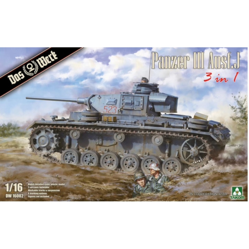 Das Werk - 1/16 Panzer III Ausf.J  (3 in 1)