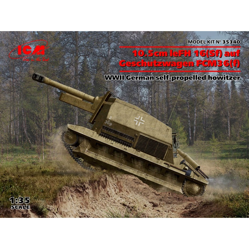 ICM - 1/35 10.5cm leFH 16(Sf) auf Geschutzwagen FCM36(f)