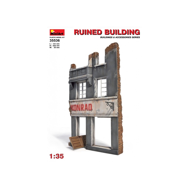 Miniart - 1/35 Ruined Building (Building & Accs.)