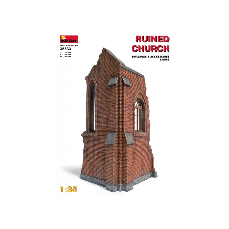 Miniart - 1/35 Ruined Church (Building & Accs.)