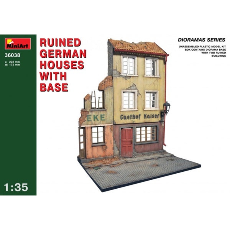Miniart - 1/35 Ruined German Houses w/Base