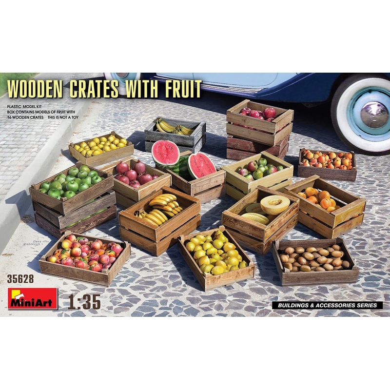 Miniart - 1/35 Wooden Crates with Fruit