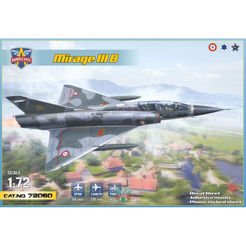Modelsvit - 1/72 Mirage IIIB w/Saaf Decals