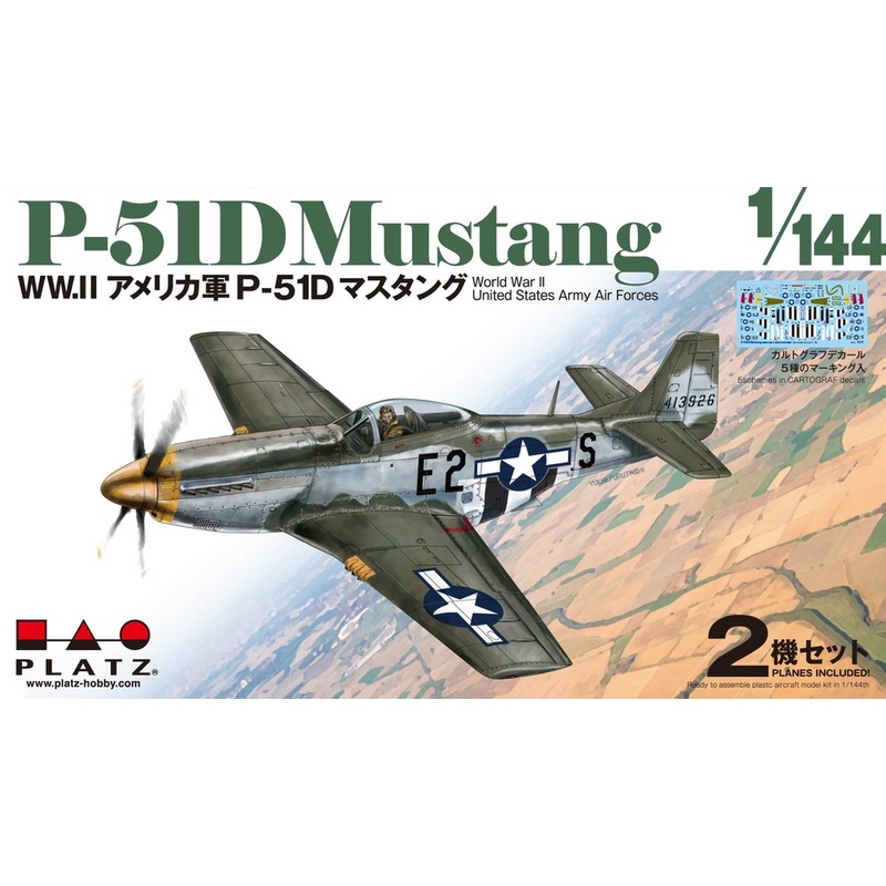 Platz - 1/144  P-51D Mustang - Twin Pack