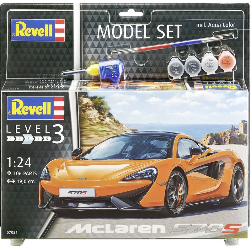 Revell - 1/24 Mclaren 570S (Model Set Incl. Paint)