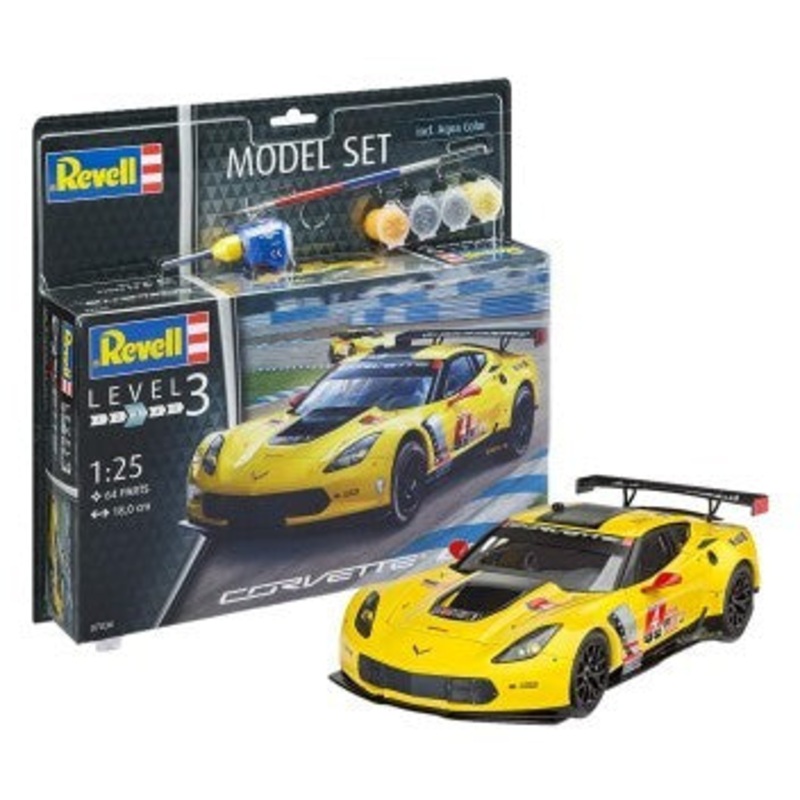 Revell - 1/25 Corvette C7. R (Model Set Incl. Paint)