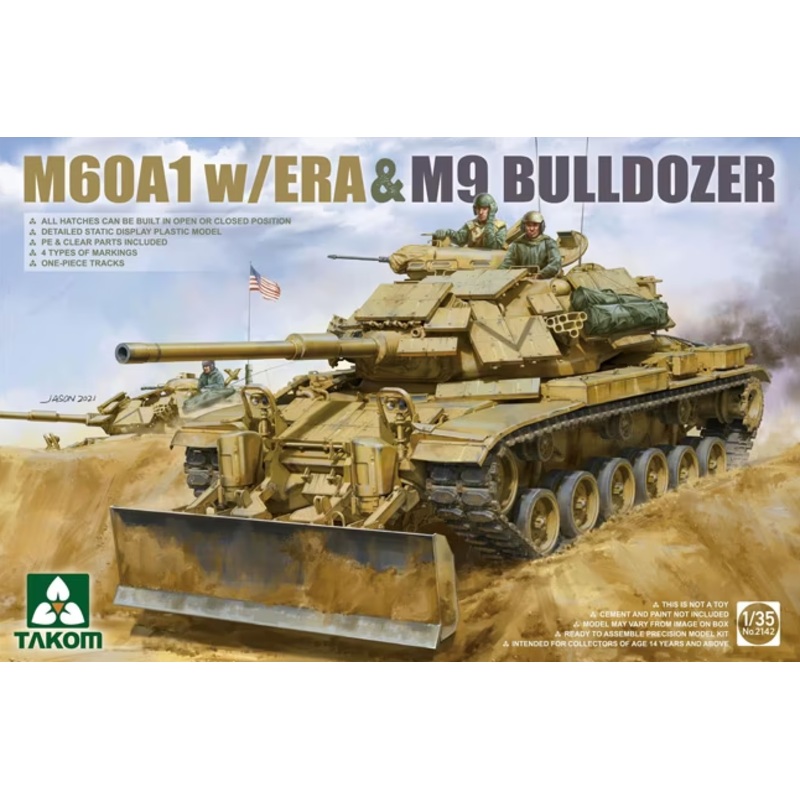 Takom - 1/35 M60A1 w/ERA & M9 Bulldozer