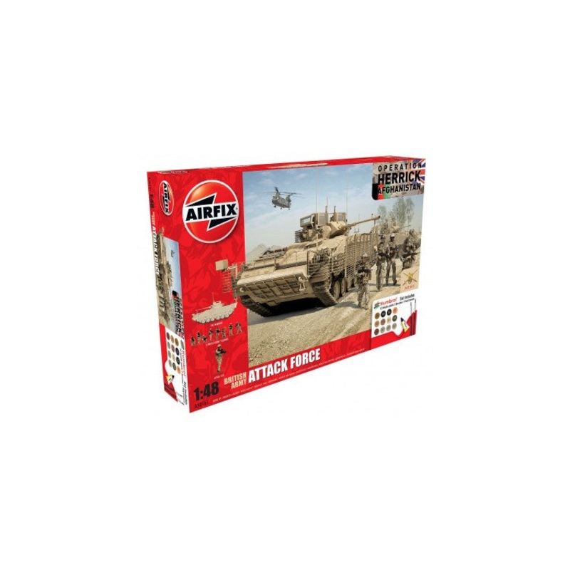 Airfix - 1/48 British Forces Attack Force (Gift Set Incl.Paint)