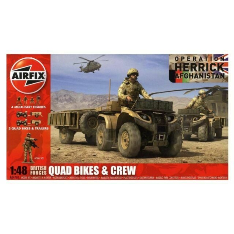 Airfix - 1/48 British Quad Bikes & Crew